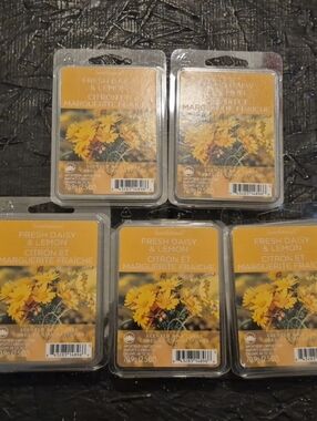 Lot Of 5 ScentSationals Fresh Daisy & Lemon Scented Wax Melts (Pack of 5)